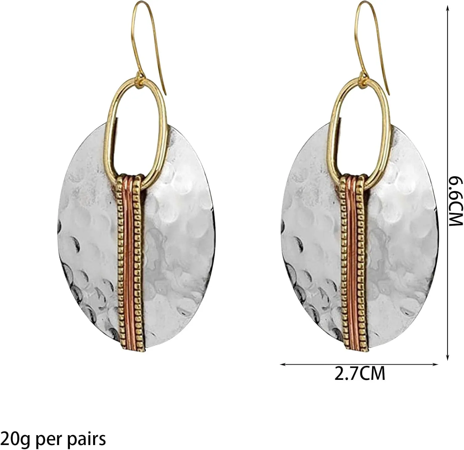 Unique Handmade Bohemian Tribal Spiral Earring Vintage Round Circle Geometry Dangle Drop Earrings for Women Statement Jewelry Gifts