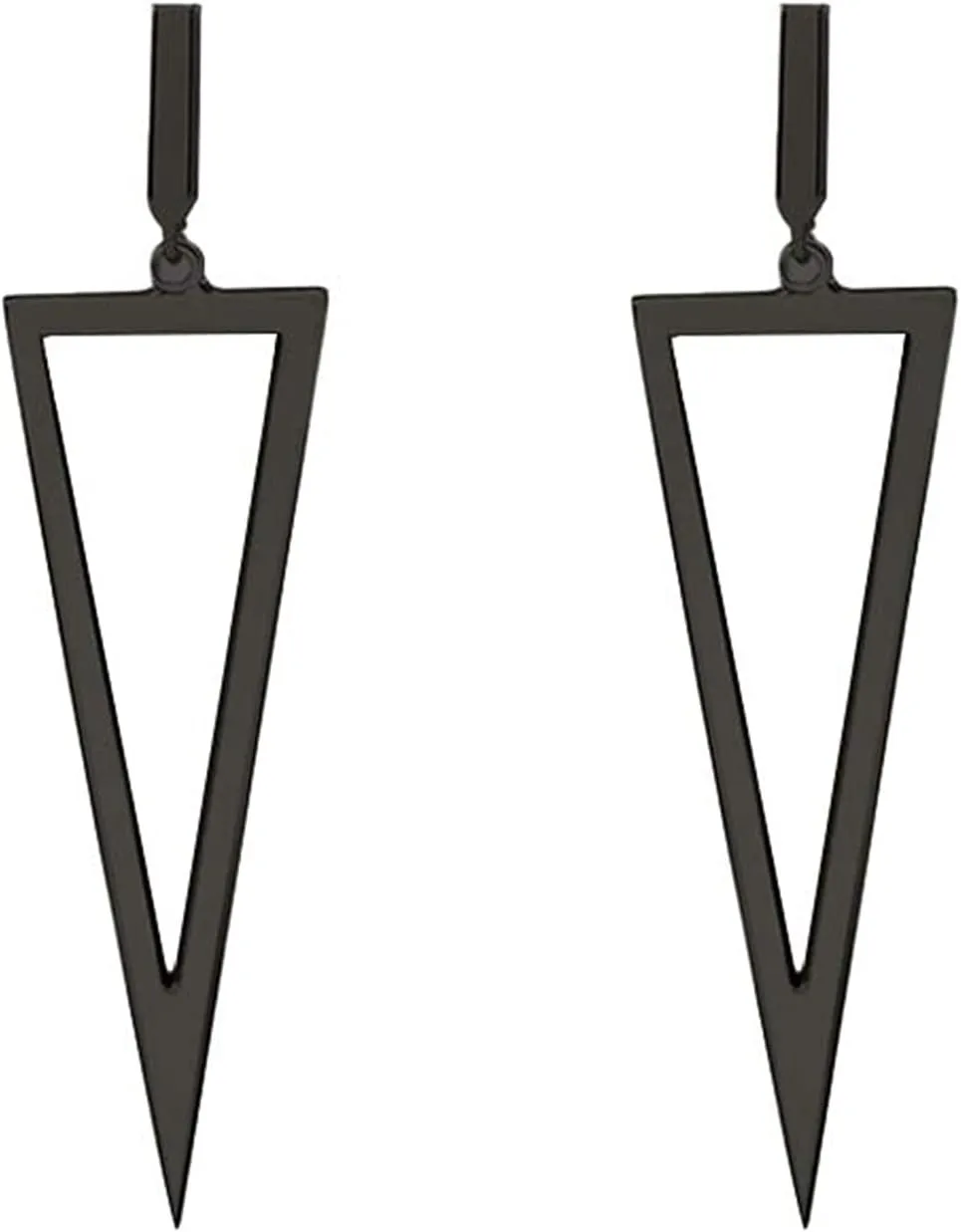 Unique Women's Geometric Dangle Drop Earrings,Metal black Triangle Dangle Earrings for Girls Jewelry Gift