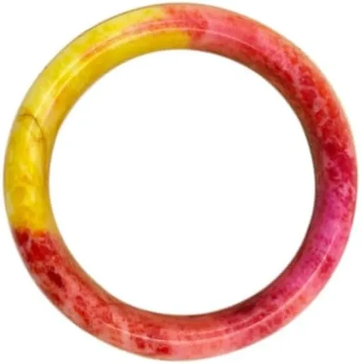 URED Colored Jade Bangle Bracelet For Women Chinese Feng Shui Good Luck Healing Wealth Bracelet Genuine Jade Stone Bracelet Yoga Meditation Energy Bangle Woman Mother Birthday Gift