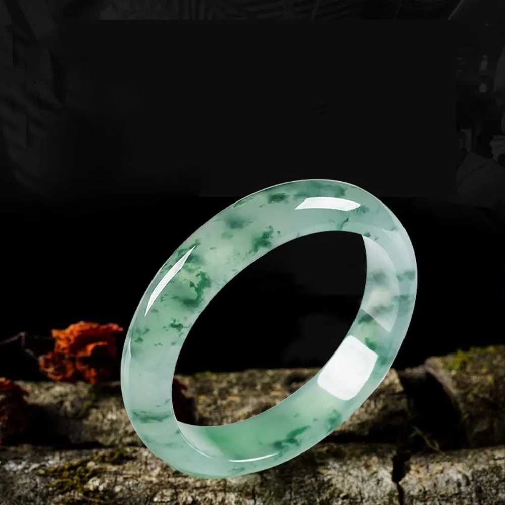 URED Natural Jade Bangle Bracelet For Women Good Luck Bangle Green Real Jade Bracelet Healing Bracelet Chinese Feng Shui Bracelet For Birthday