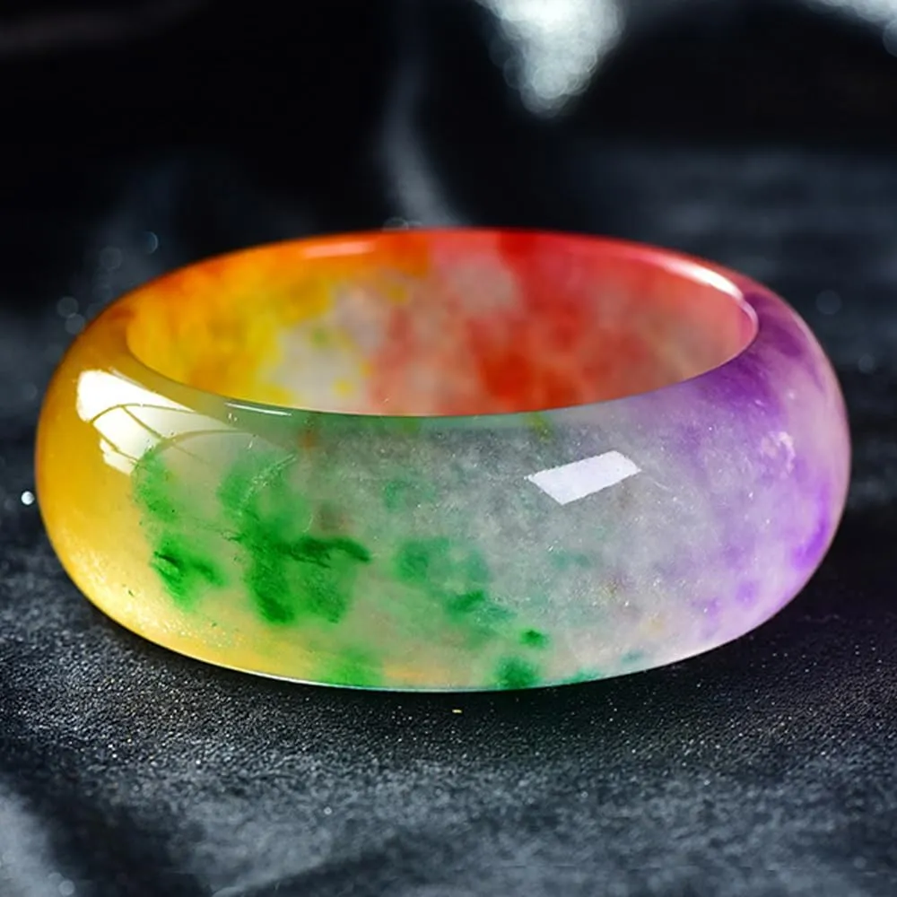 URED Natural Jade Bangle Bracelet For Women Good Luck Bangle Green Real Jade Bracelet Jade Stone Wealth Healing Bracelet Chinese Feng Shui Bracelet For Birthday