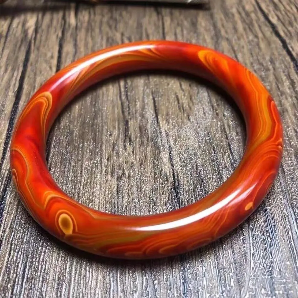 URED Natural Jade Stone Bangle for Women Good Luck Bangle Round Feng Shui Bangle Fashion Elegant Jade Stone Bangle