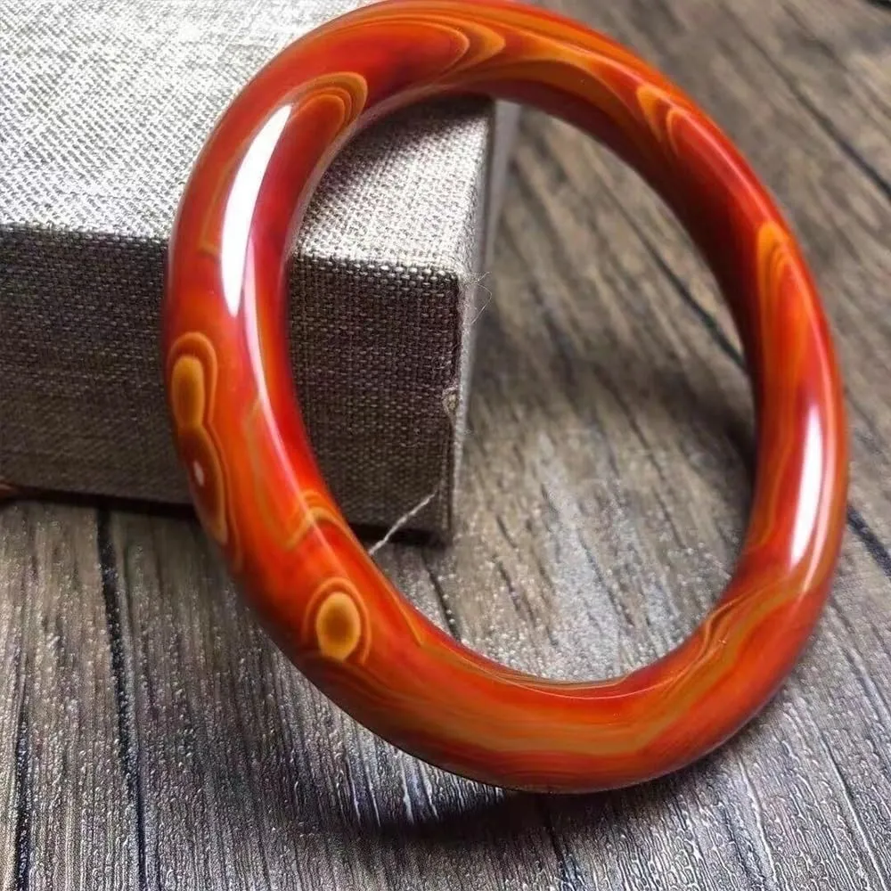 URED Natural Jade Stone Bangle for Women Good Luck Bangle Round Feng Shui Bangle Fashion Elegant Jade Stone Bangle