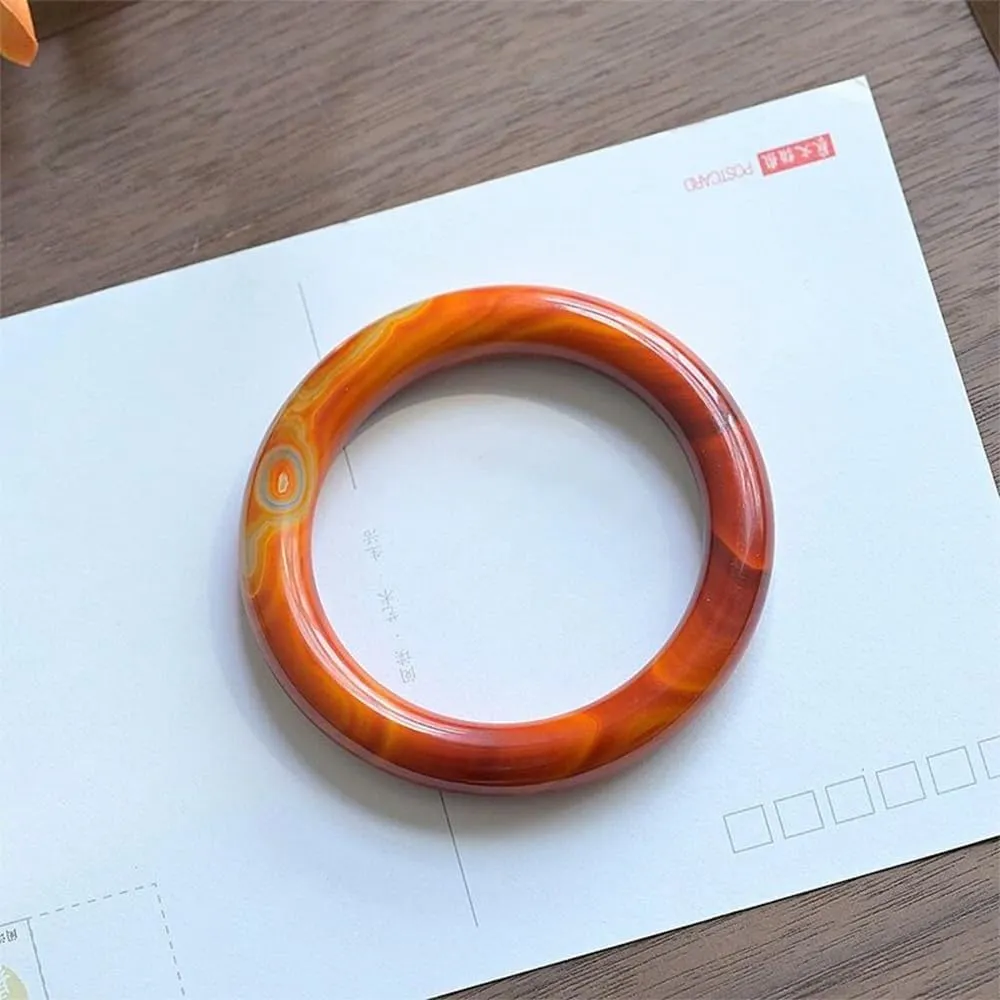 URED Natural Jade Stone Bangle for Women Good Luck Bangle Round Feng Shui Bangle Fashion Elegant Jade Stone Bangle