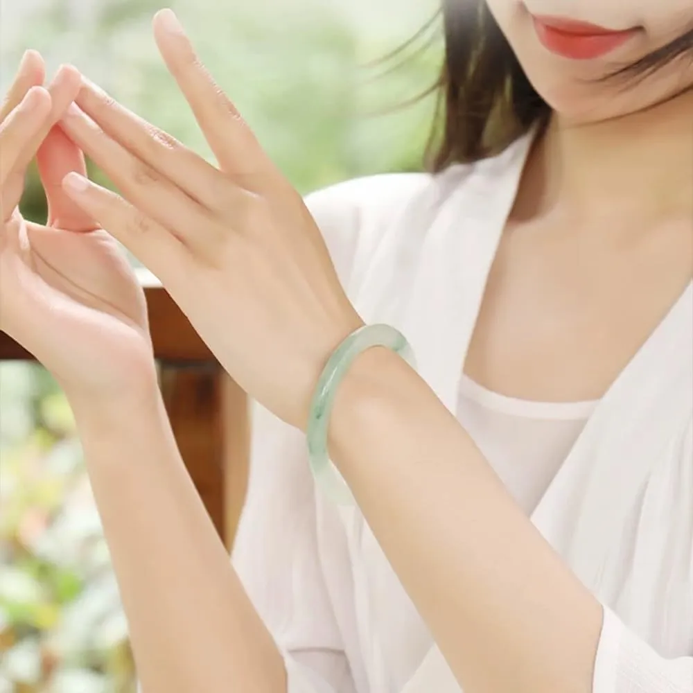 URED Women Jade Bangle - Natural Jade Stone Chinese Feng Shui Good Luck Bracelet