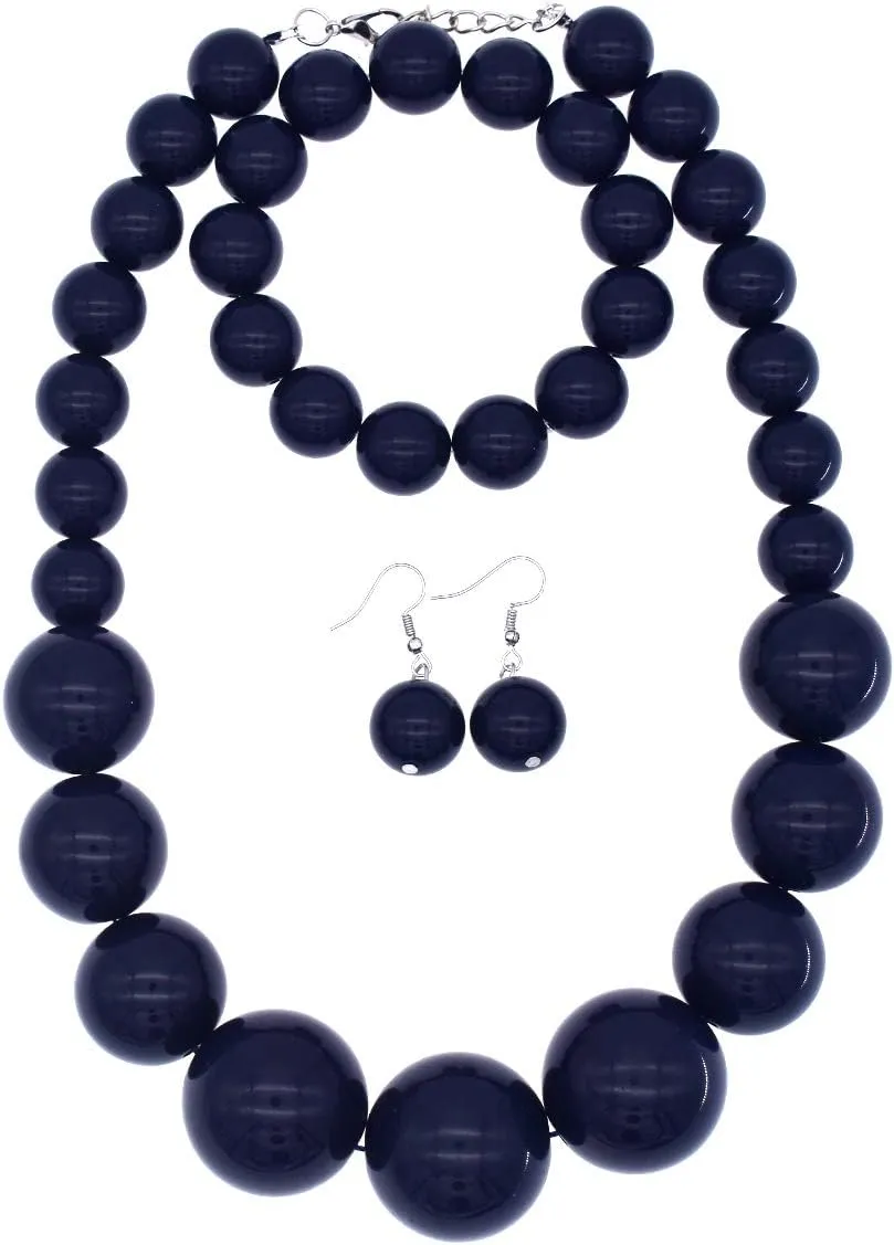 utop JNF Hand made Pearl Statement Necklace for Women Rhinestone Multilayer Crystal Necklaces Chunky Pearl Necklace Large Pearl Necklace and Earrings Set for Mother Mom's gift