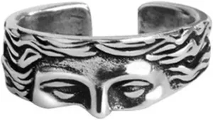 Venus Half Face Ring for Women and Men Vintage Hip Hop Literary Sculpture Gold Silver Adjustable Knuckle Finger Band Rings