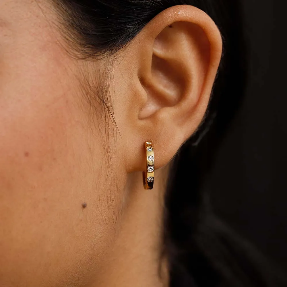 Versa Lab Grown Diamond Huggie Hoop Earrings