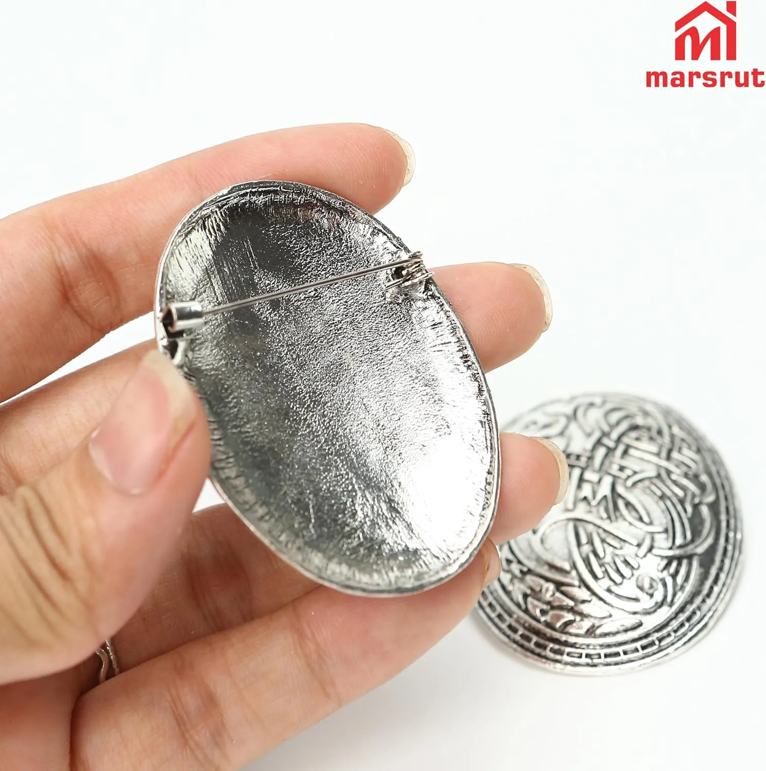 Viking Brooches Norse Dress Apron Pins Nordic Cloak, Shawl, Coat, Sweater Buckle Set with Age Oval Brooch, Turtle Amulet, Sweden Pin, Talisman, Shield Clasp Clothes Fasteners for Women Men