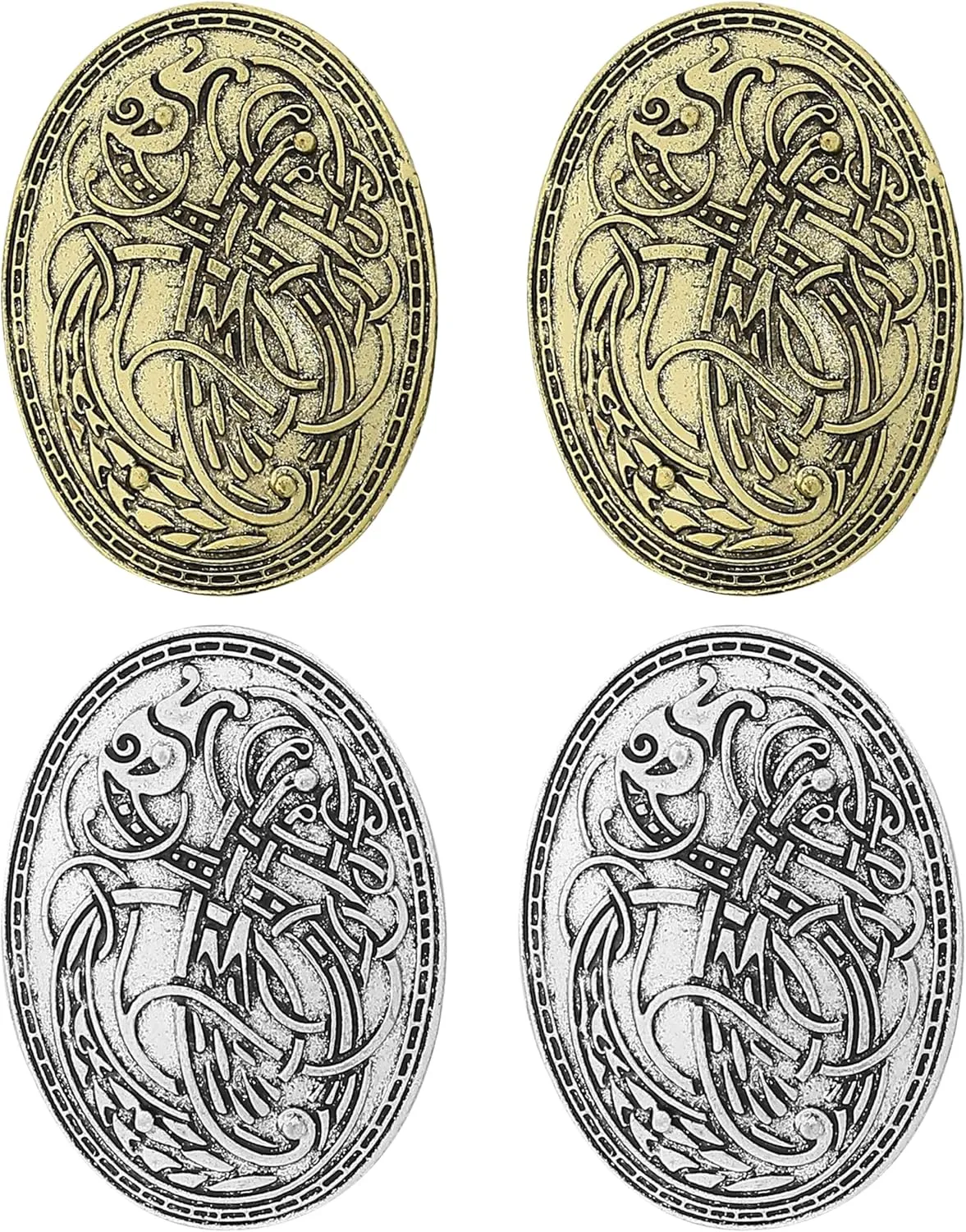 Viking Brooches Norse Dress Apron Pins Nordic Cloak, Shawl, Coat, Sweater Buckle Set with Age Oval Brooch, Turtle Amulet, Sweden Pin, Talisman, Shield Clasp Clothes Fasteners for Women Men