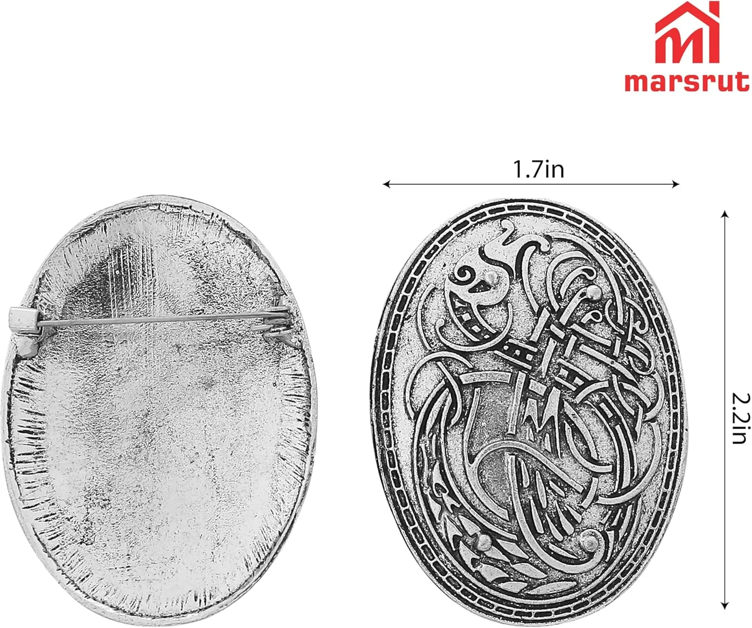 Viking Brooches Norse Dress Apron Pins Nordic Cloak, Shawl, Coat, Sweater Buckle Set with Age Oval Brooch, Turtle Amulet, Sweden Pin, Talisman, Shield Clasp Clothes Fasteners for Women Men