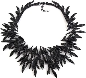 Vintage Bib Choker Collar Neklace Black Leaf Statement Collar Necklace Woman Fashion Jewelry Necklace