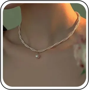 Vintage Layered Pearl Choker Necklace Gold Pearl Pendent Necklace Bridal Pearl Necklace Pearl Dangle Necklace Jewelry for Women