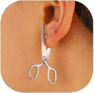 Vintage Scissors Stud Earrings Unique Funny Scissor Earrings for Women Punk Scissor Earrings Gothic Funky Creative Earrings Holiday Party Novelty Earrings Halloween Day for Women Jewellery