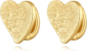 Vintage Textured Huggie Hoop Earrings Stud Earrings for Women, 18K Gold Plated Chunky Hoop Earrings, Hammered Heart Oval Round Disc Earrings