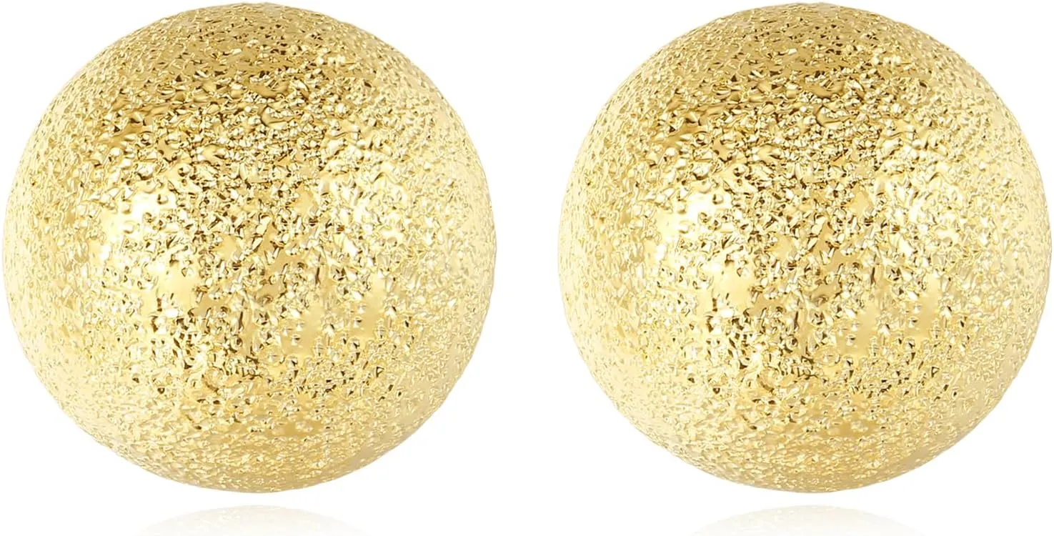 Vintage Textured Huggie Hoop Earrings Stud Earrings for Women, 18K Gold Plated Chunky Hoop Earrings, Hammered Heart Oval Round Disc Earrings