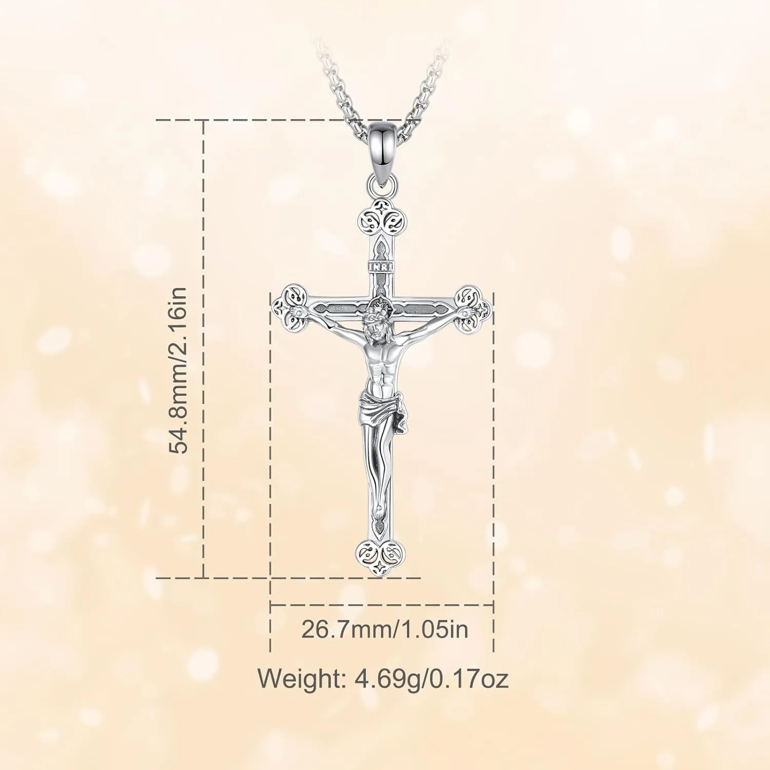 Vito 925 Sterling Silver Saint Necklace for Women Men, St Michael/Crucifix/Caravaca/St Jude Pendant Patron Saint Amulet Medal Religion Jewelry