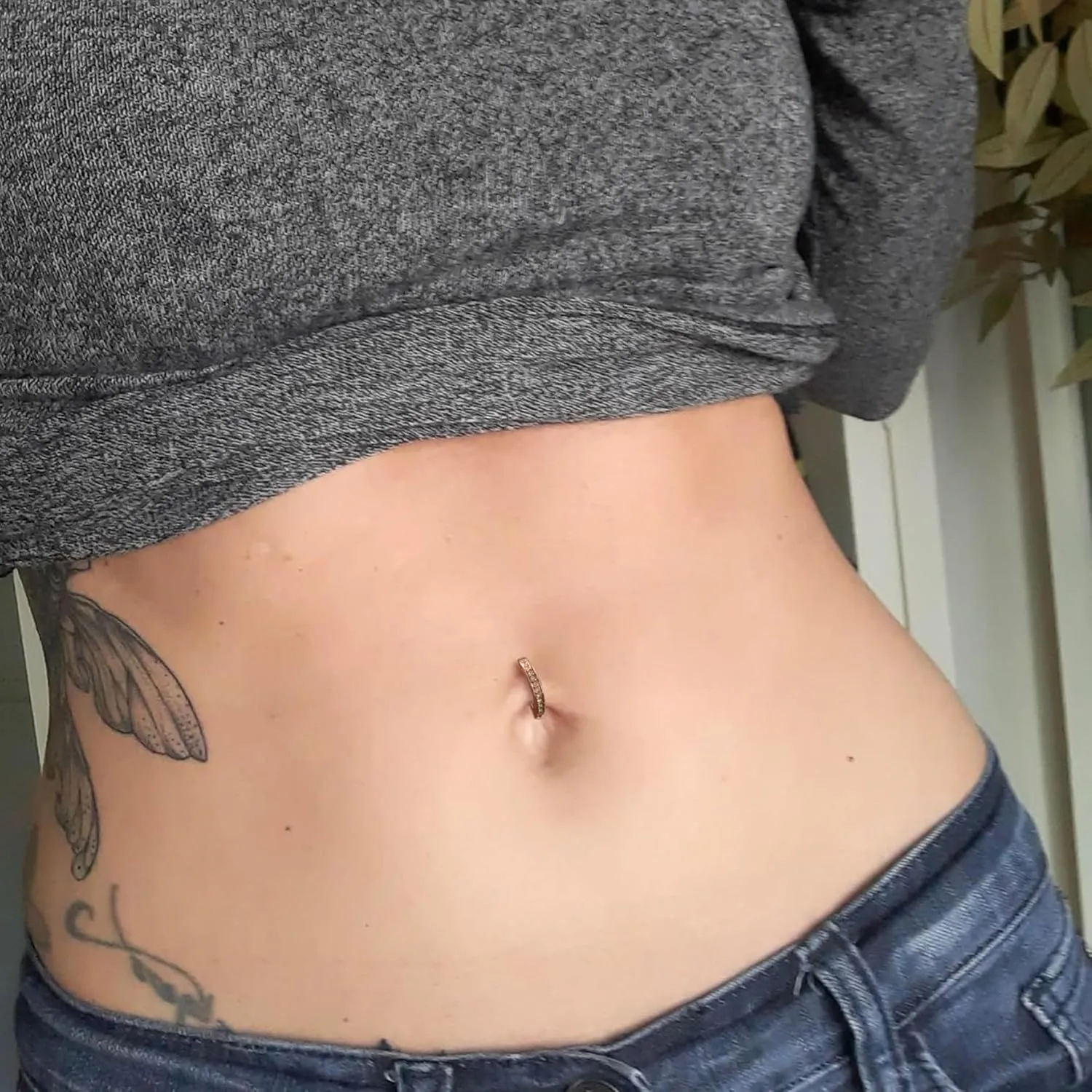 Vsnnsns 14G Clicker Belly Button Ring Piercing Jewelry 316L Stainless Surgical Steel Diamond CZ Navel Rings Clear CZ Clip Belly Button Ring Piercing Jewelry for Women Men 14 Gauge 10MM 12MM