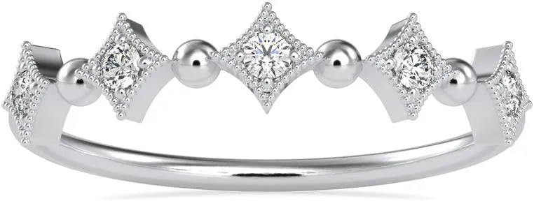 VVS Certified Star Style Ring in 14k White/Yellow/Rose Gold Studded with Round Natural Diamond Anniversary Ring for Women | Birthday Celebration Ring for Her | Couple Promise Ring (0.09 Cttw, IJ-SI)