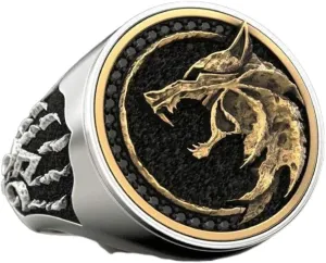 Wolf Ring,Nordic Viking Wolf Head Wolf Paw Ring for Men,Gothic Howling Wolf Head Wolf Claw Ring Hip Hop Wolf Animal Ring for Men Punk Celtic Wolf Jewelry