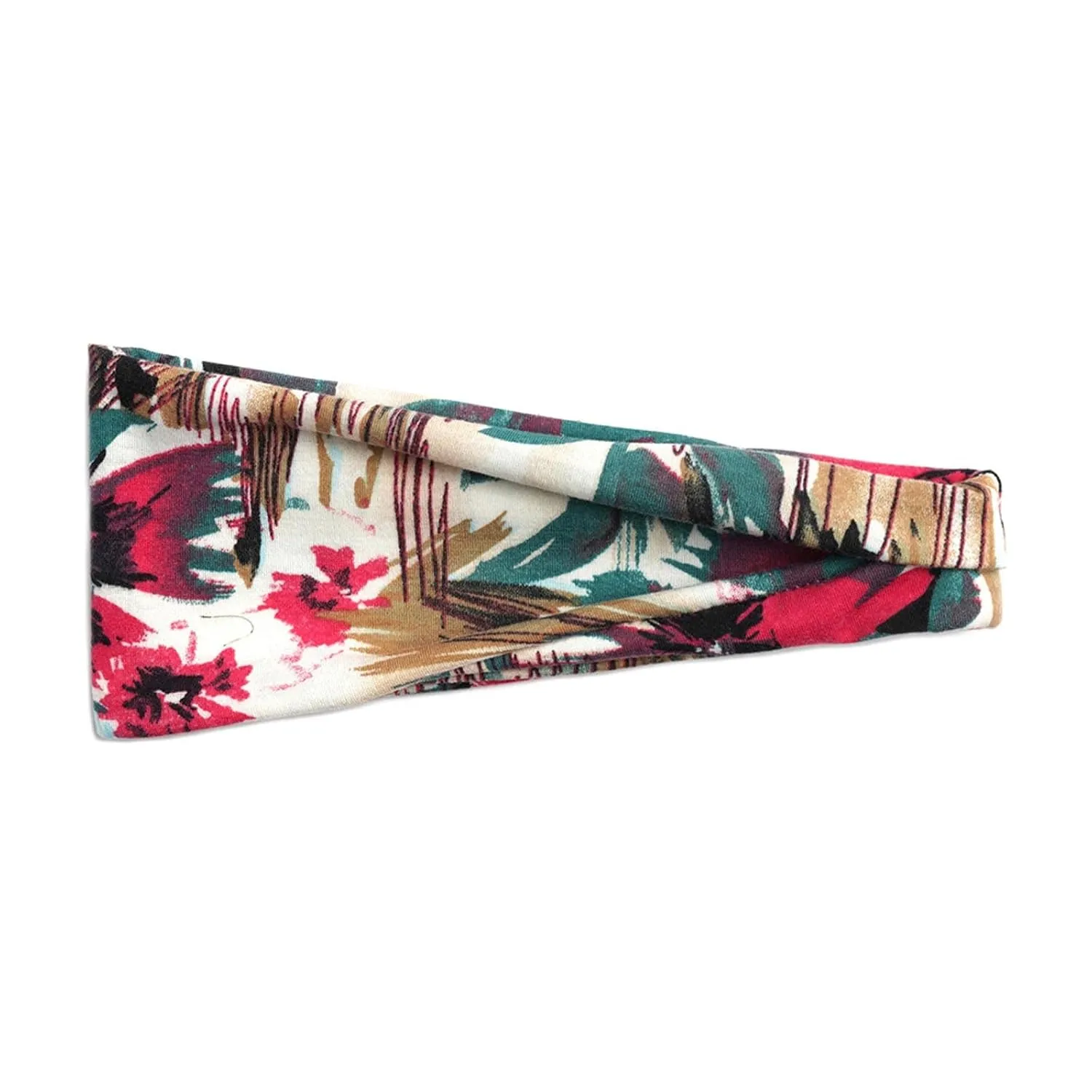 Women Casual Printing Yoga Hairband Forehead Band Headwear Sports Elastic Sweat Absorbing Headband Athletic Head Sweatband