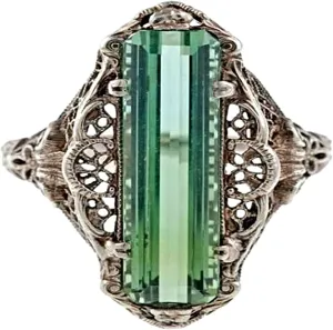Women Fashion Ring Jewelry Wedding Rings,Women Ring Hollow Out Green Cubic Zirconia Jewelry Vintage Finger Ring for Wedding Party Banquet Birthday Green US 10