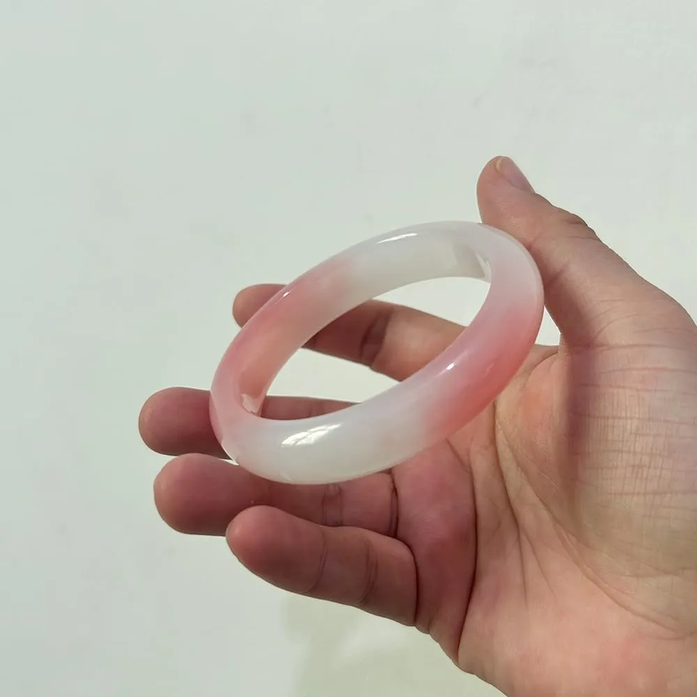Women Jade Bangle Bracelet Feng Shui Good Luck Bracelet Fashion Elegant Round Bracelet Natural Jade Stone Bangle
