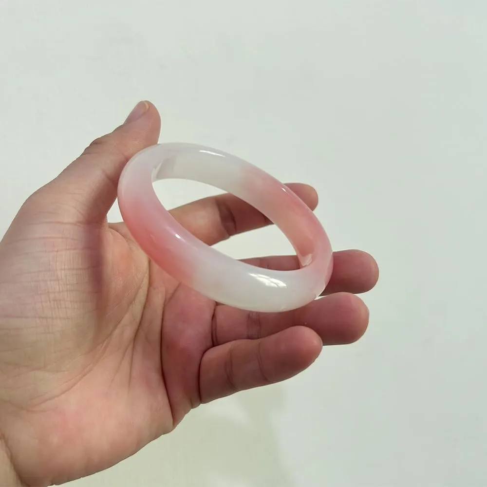 Women Jade Bangle Bracelet Feng Shui Good Luck Bracelet Fashion Elegant Round Bracelet Natural Jade Stone Bangle
