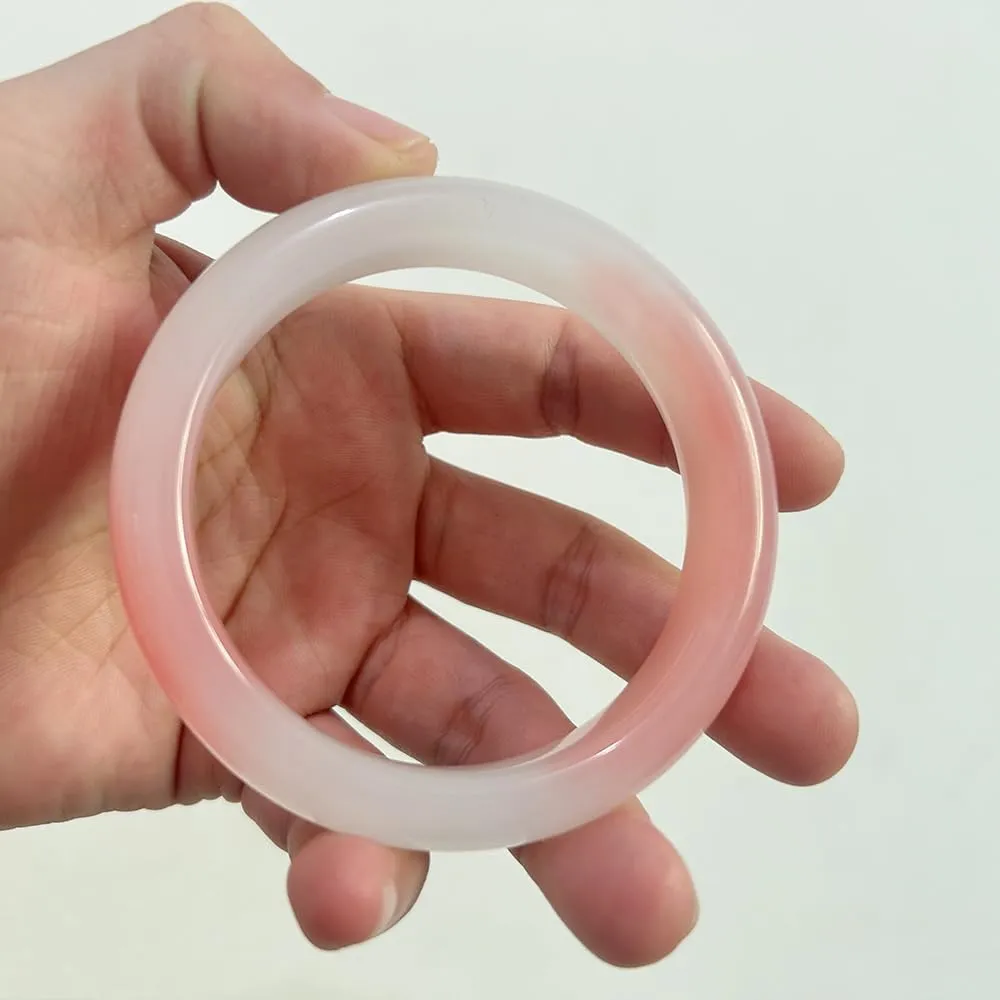 Women Jade Bangle Bracelet Feng Shui Good Luck Bracelet Fashion Elegant Round Bracelet Natural Jade Stone Bangle