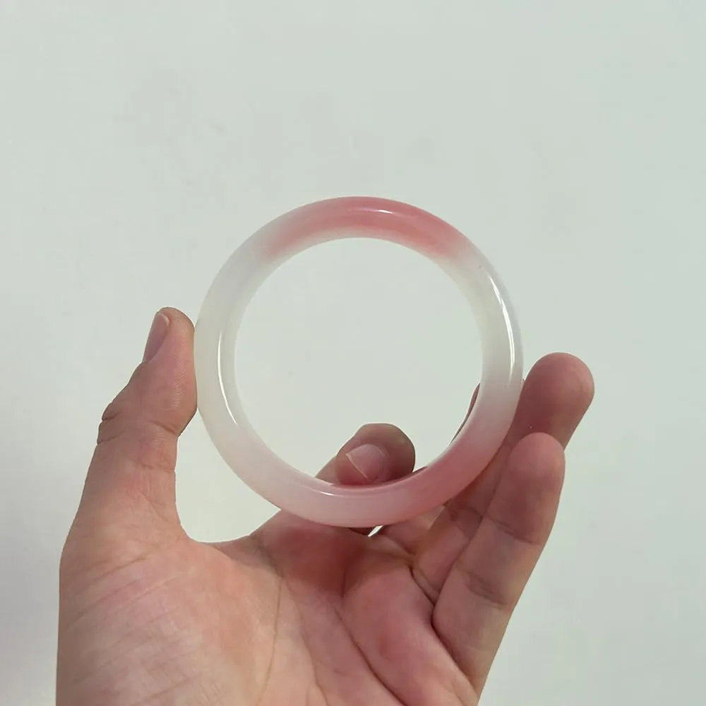 Women Jade Bangle Bracelet Feng Shui Good Luck Bracelet Fashion Elegant Round Bracelet Natural Jade Stone Bangle