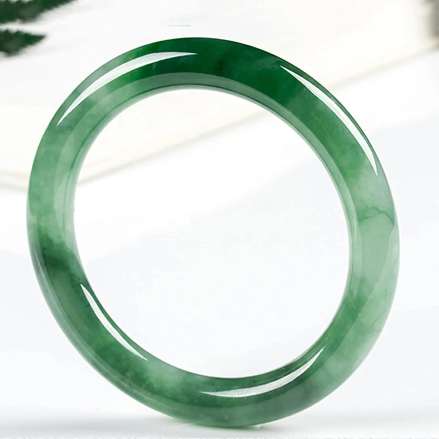 Women Natural Jade Bracelet Green Good Luck Fashion Jewellery Jade Stone Bangle Suitable For Dates Parties Holiday Gifts