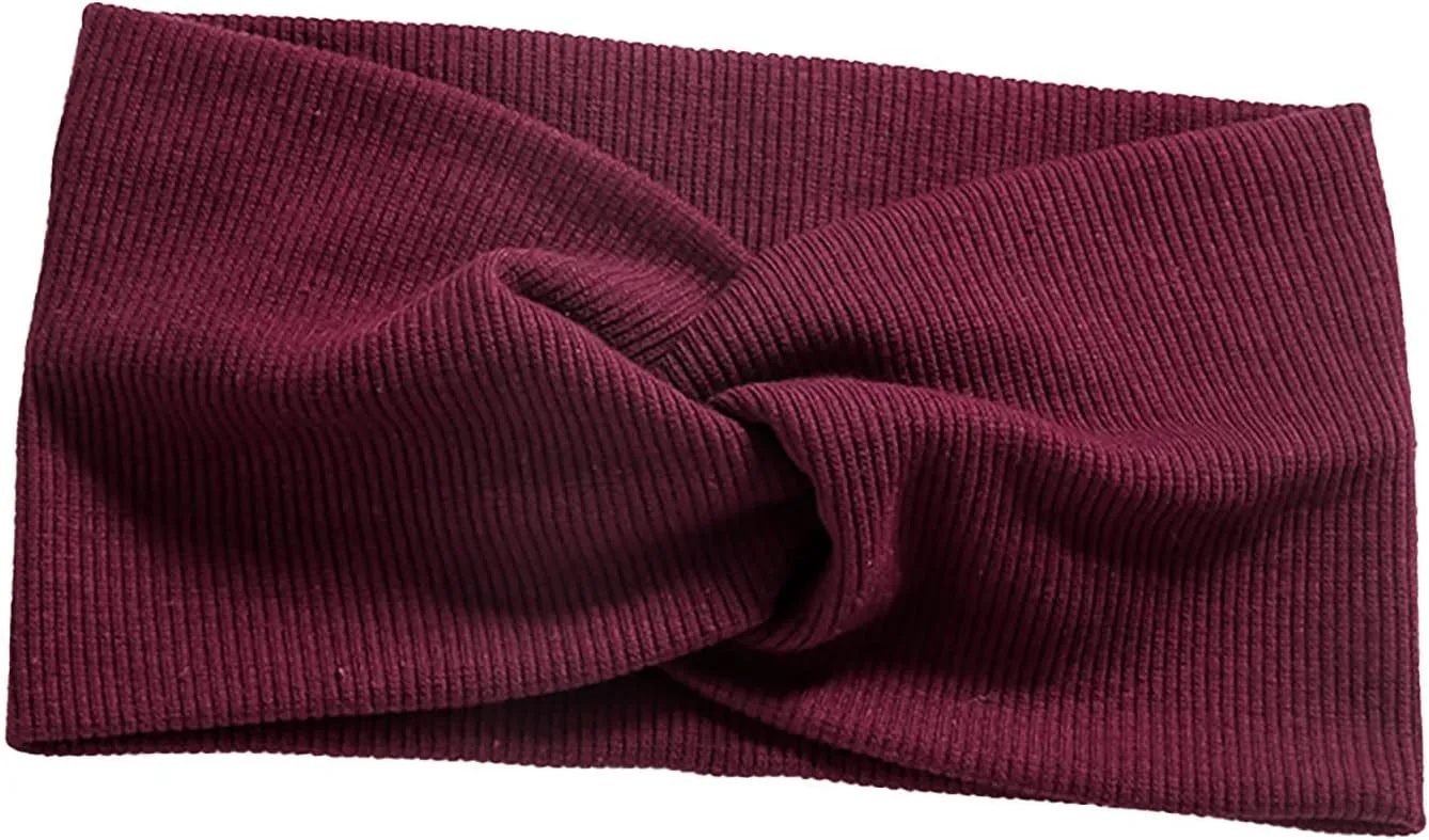 Women Wide Headbands Boho Bandeau Headbands Floral Printed Non Slip Headbands for Yoga Outdoor Sport