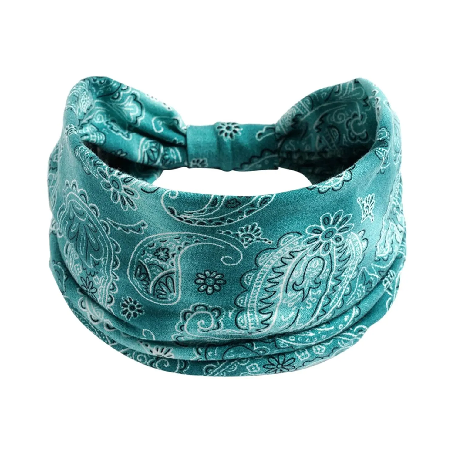 Women Wide Headbands Boho Bandeau Headbands Floral Printed Non Slip Headbands Outdoor Hair Accessories