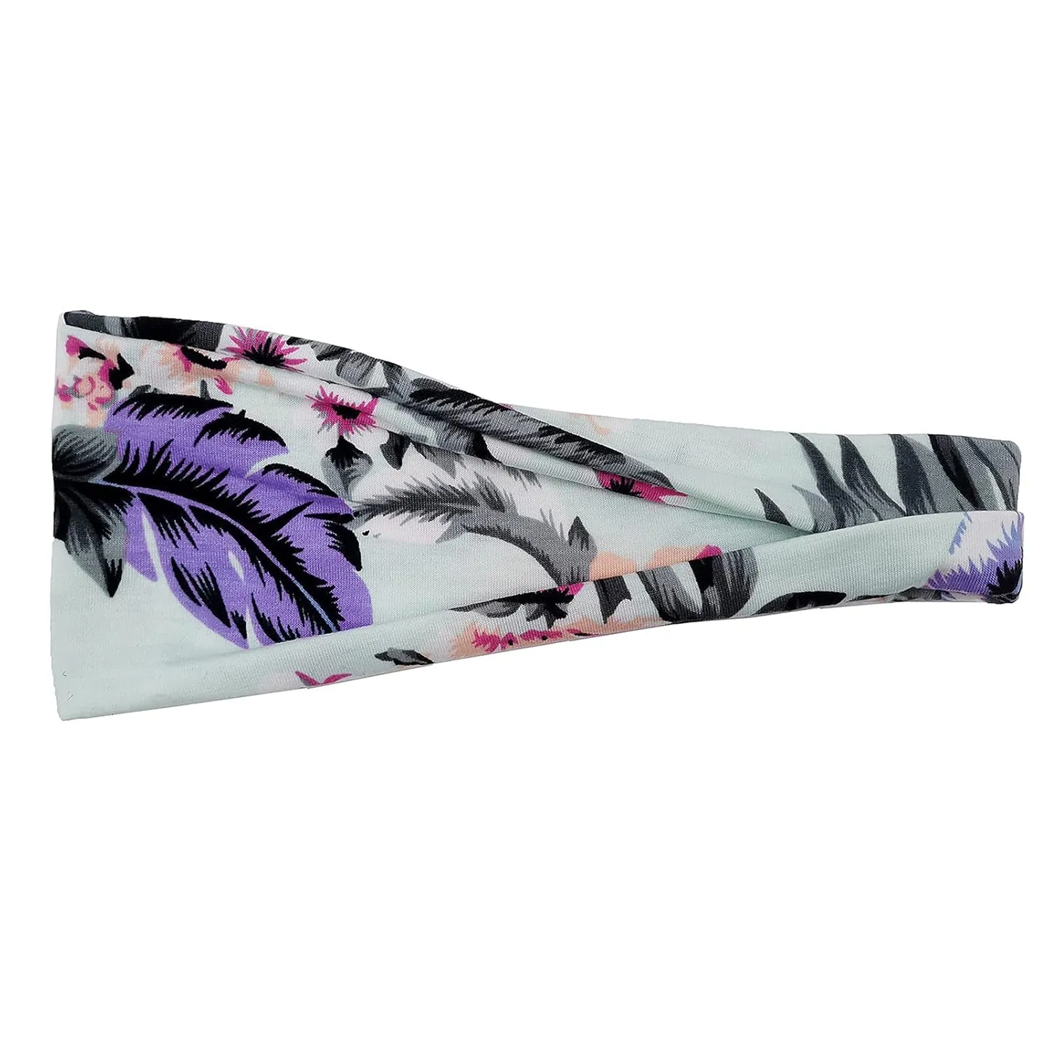 Women Wide Headbands Boho Bandeau Headbands Floral Printed Non Slip Headbands Outdoor Hair Accessories