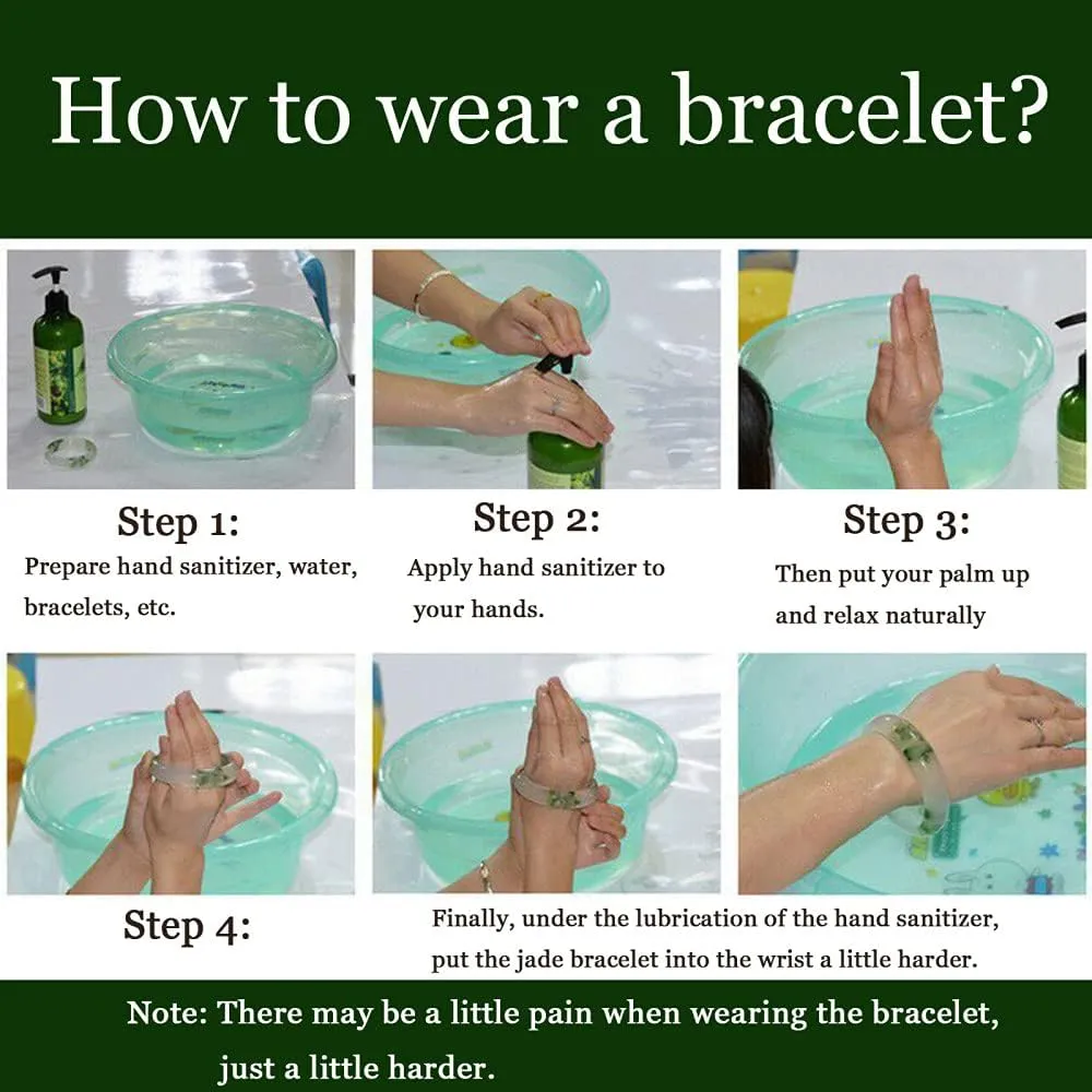 Women's Jade Bangle, Natural Classcial Hand Light Pink Jade Chain Bracelets, Jadeite Gemstone Jade Bracelet Jewelry, 54-59mm,56MM