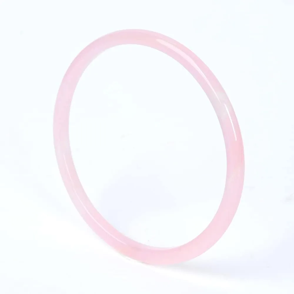 Women's Jade Bangle, Natural Classcial Hand Light Pink Jade Chain Bracelets, Jadeite Gemstone Jade Bracelet Jewelry, 54-59mm,56MM