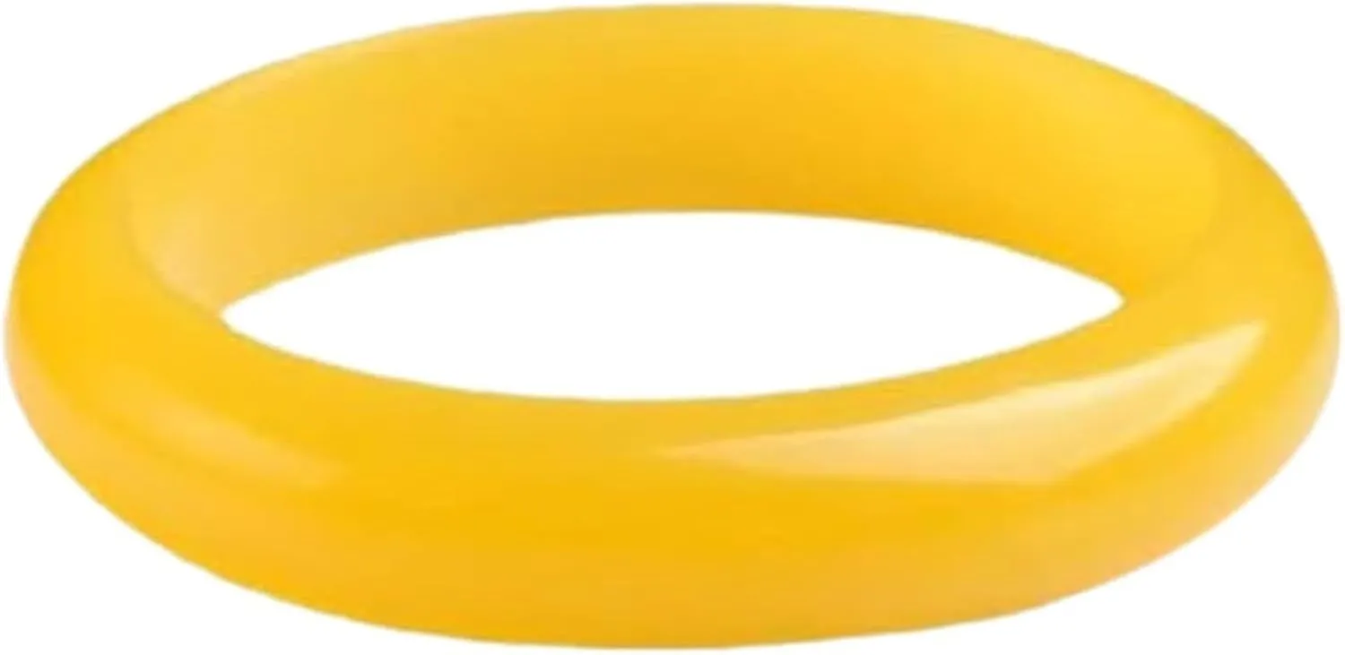 Yellow Jade Bangle Bracelet for Women, Natural Genuine Jade Gemstone Jadeite Bangle