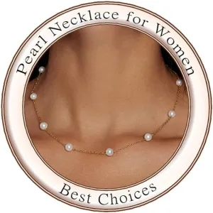 Zeffy Pearl Necklace 4MM/6MM/8MM Dainty Round Imitation Pearl Choker Necklace Wedding Pearl Necklace Delicate Jewelry for Women Simple Bridesmaid Jewelry Gifts